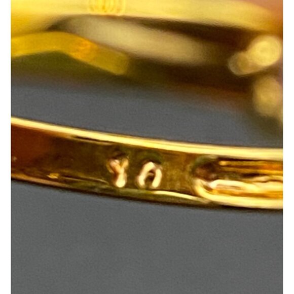 NWT NV Gold Tone 3 Pc Marquise CZ Bridal Ring Set Sz 10 Engagement Enhancers - Picture 7 of 11